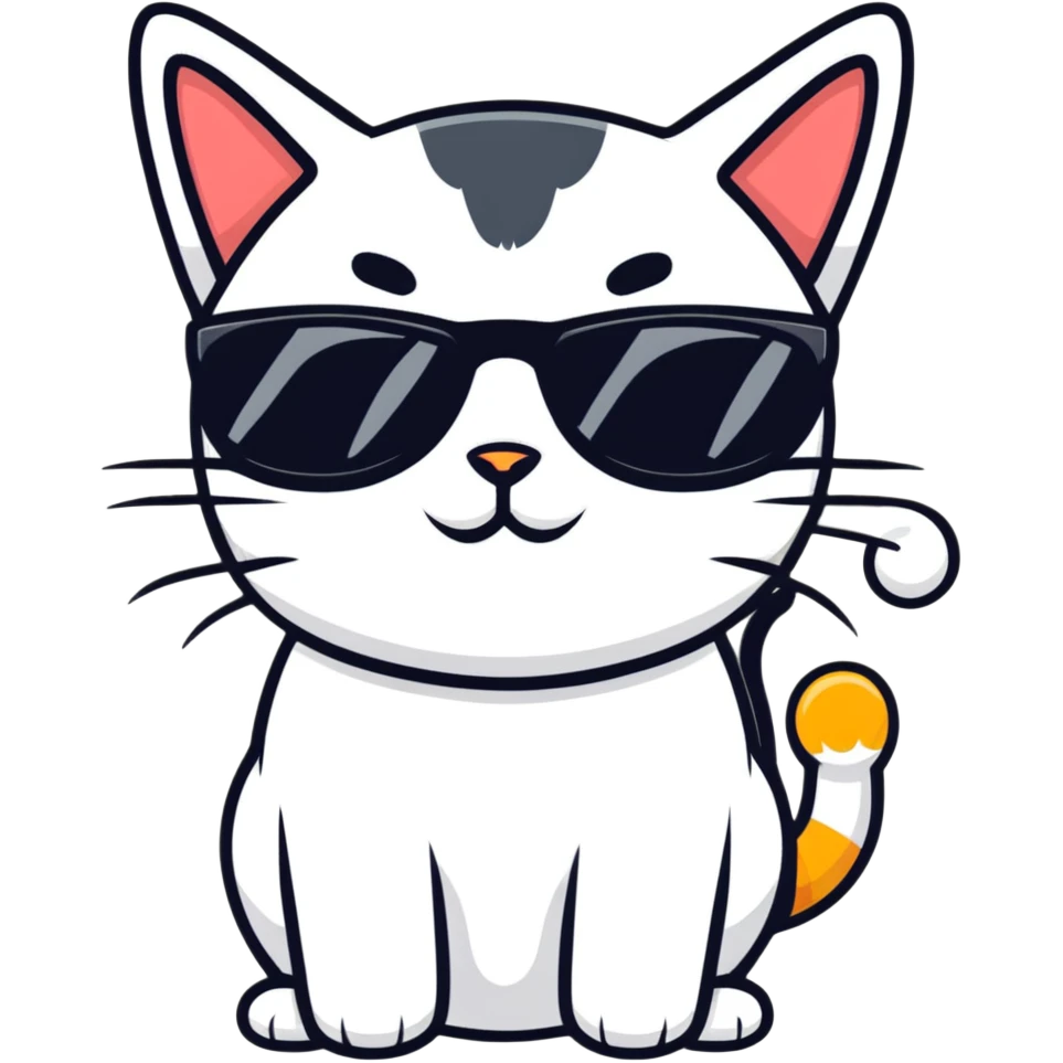 Cat with sunglasses emoji