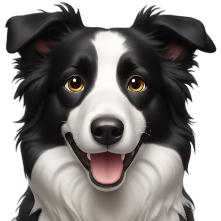 happy border collie emoji