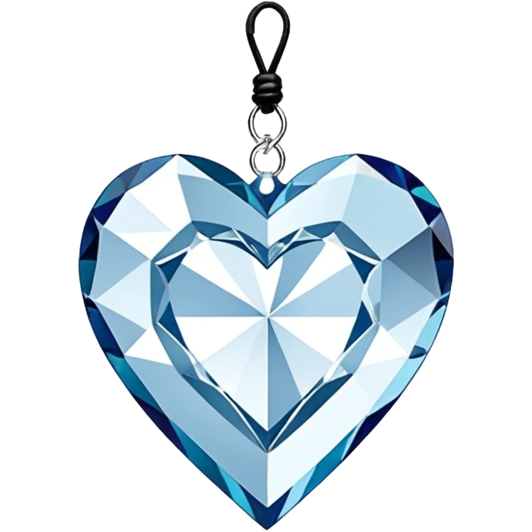 Hanging crystal heart car mirror suncatcher hanger emoji