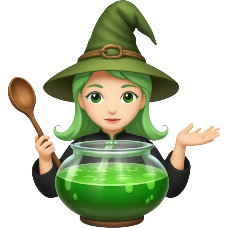green witch cooking potion emoji
