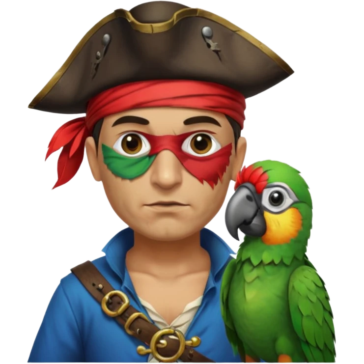pirate and parrot emoji