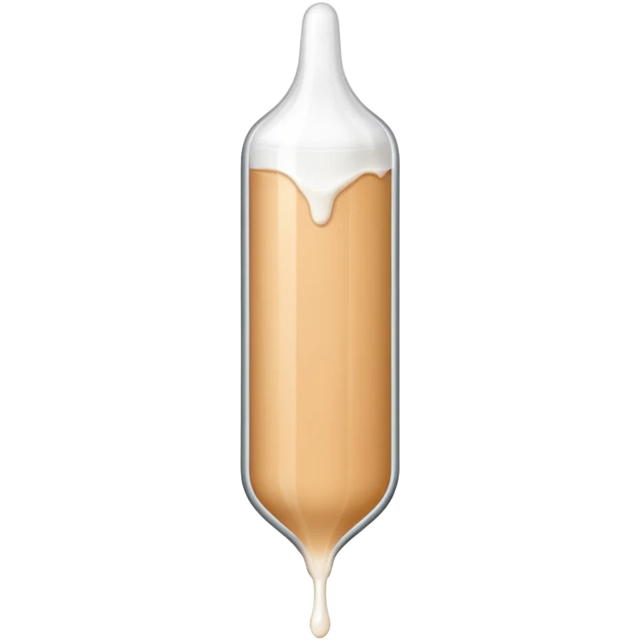 Veiny stick skin color with white liquid emoji