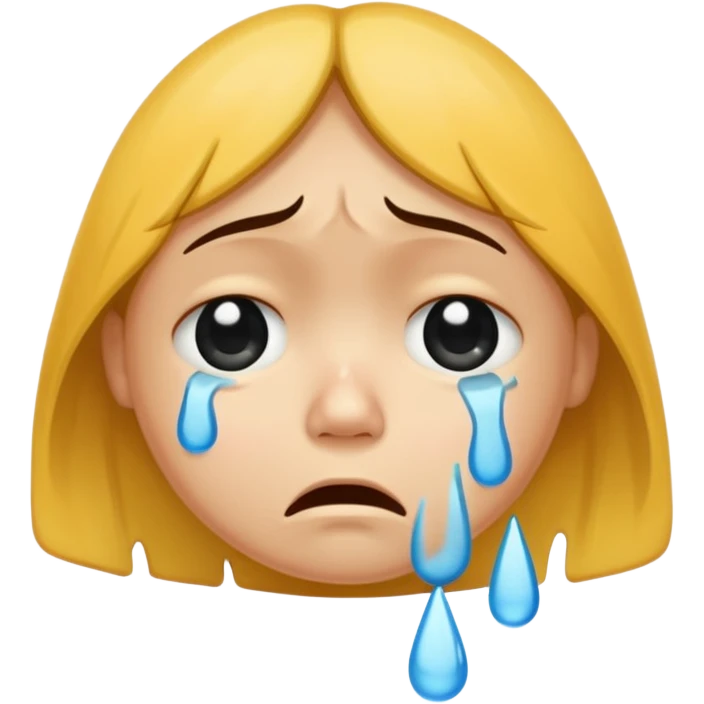 make an emoji like sobbing and make it like a child drew emoji