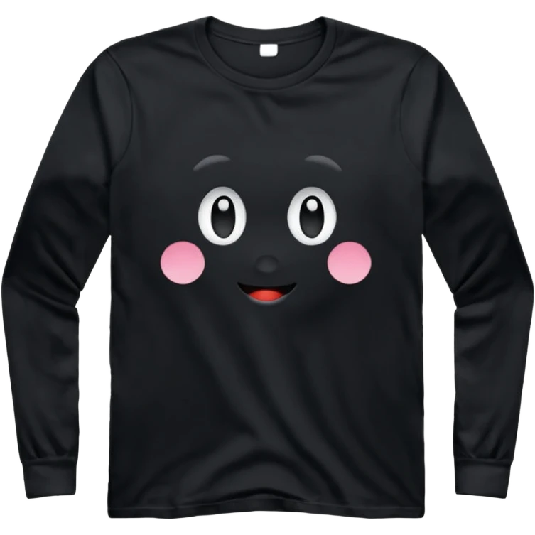 long sleeve t-shirt no face emoji