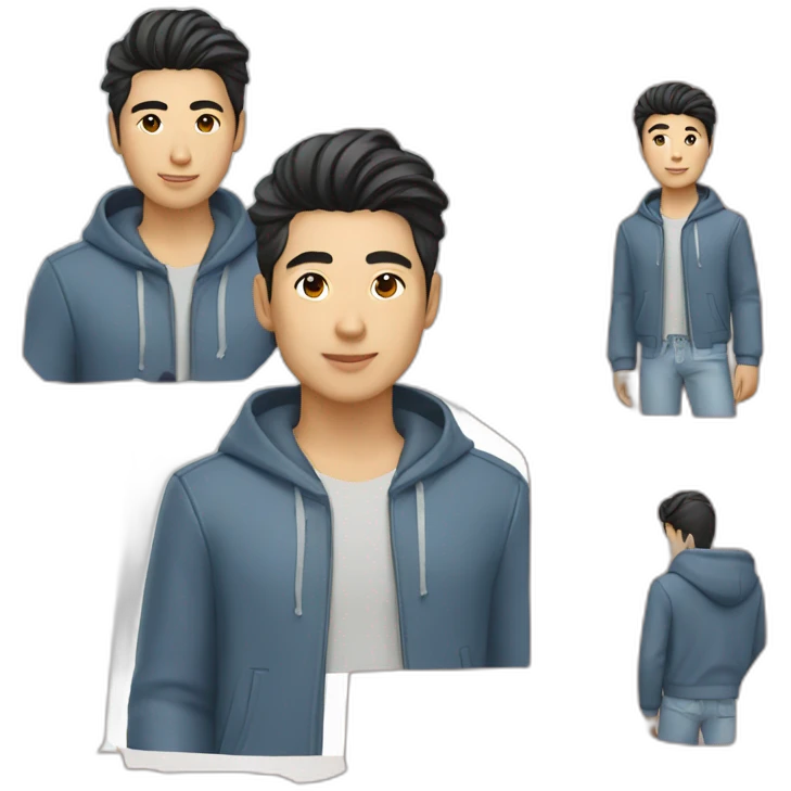 Kazakh model guy emoji