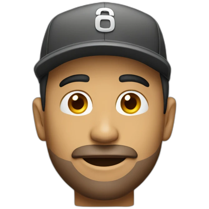 Hombre con gorra emoji