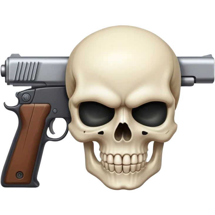 skull with gun emoji