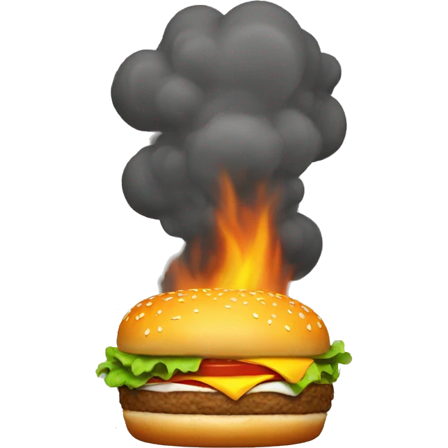 burger fire emoji