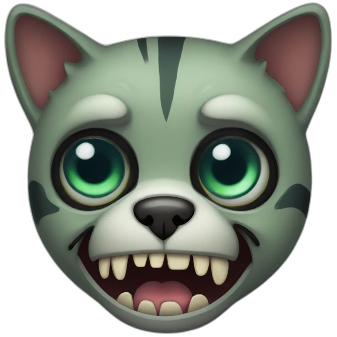 a zombie scaredy cat emoji