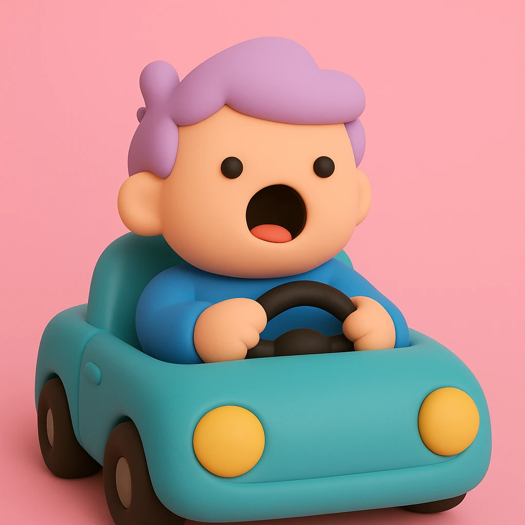 person driving a car emoji