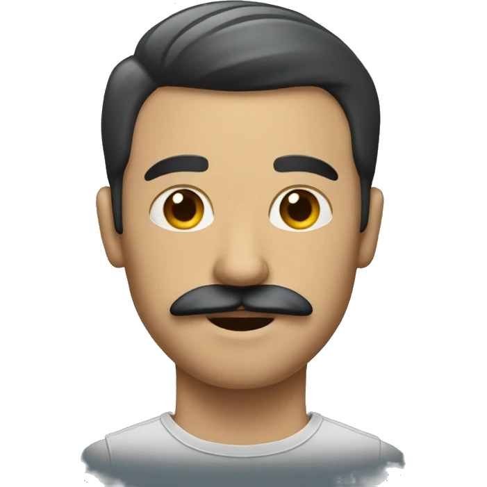 man with a mustache and a side parting
 emoji