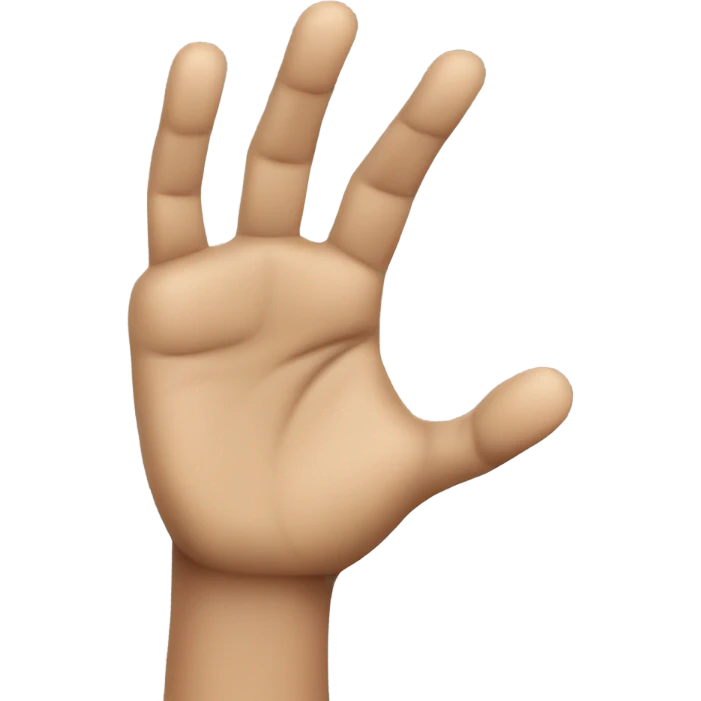 Wolf salute hand gesture emoji