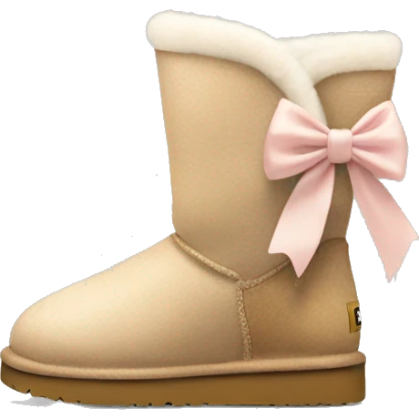 Ugg boots with light pin bow emoji