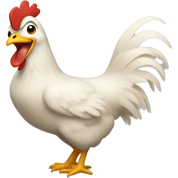 Excited chicken emoji
