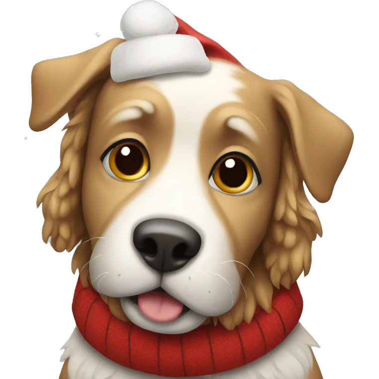 Christmas dog emoji