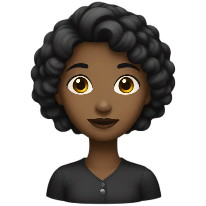 Une fille de couleur noir emoji