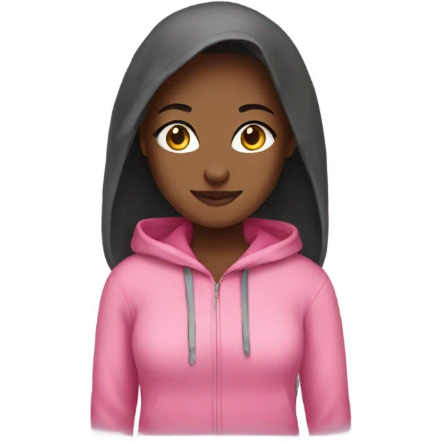girl wearing a pink hoodie emoji