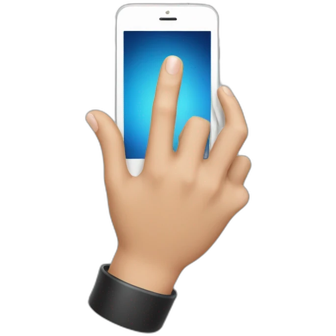 hand finger touch cellphone emoji