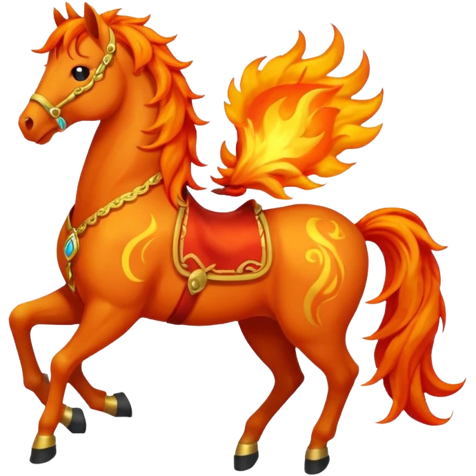 Happy fire horse emoji  emoji