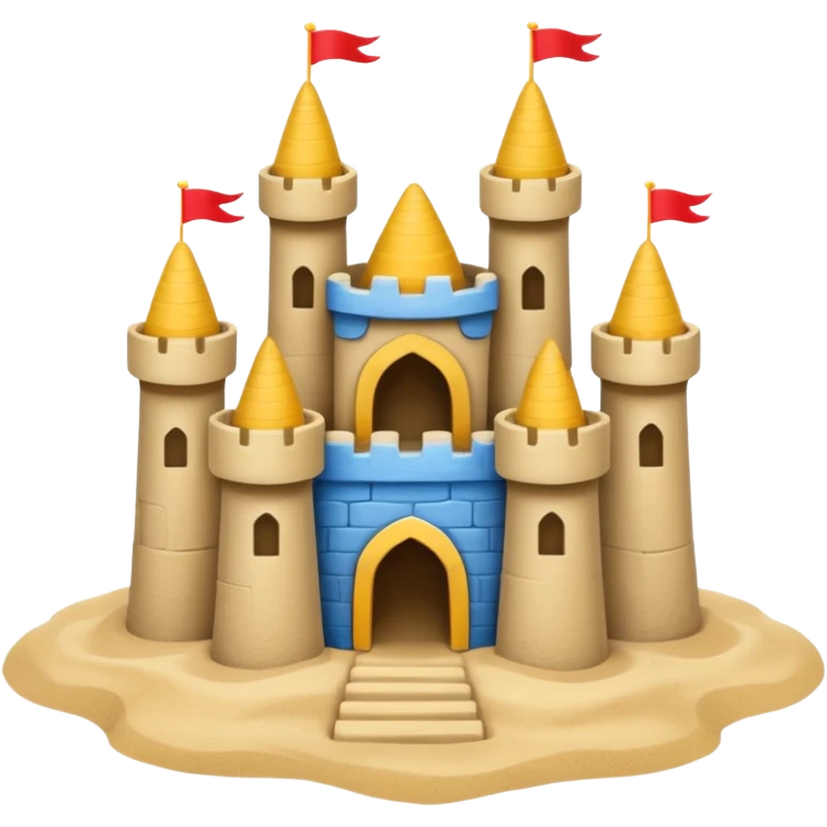 sand castle simple primitive very simple as made by a kid the simkples that can ever be  emoji