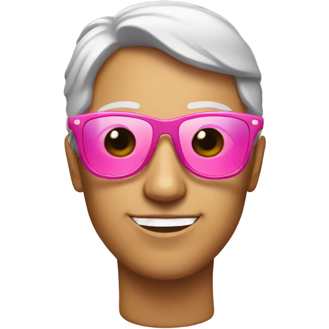 Face with pink sunglasses emoji
