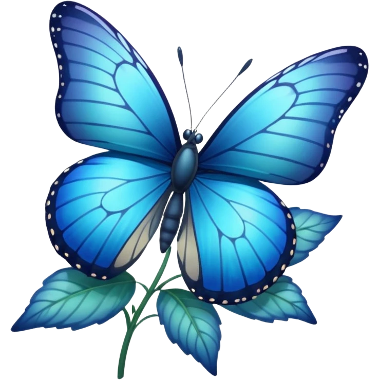 blue butterfly emoji