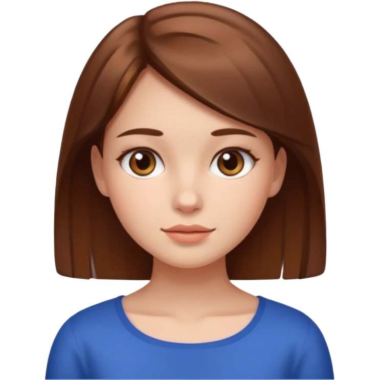a girl with square face emoji