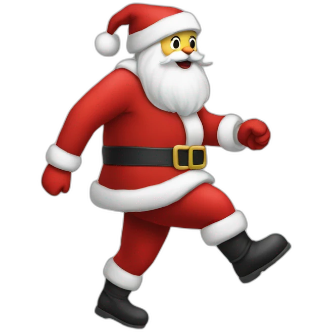 santa's walk legs emoji