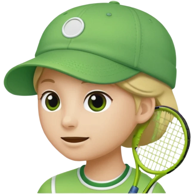 green tennis hat emoji