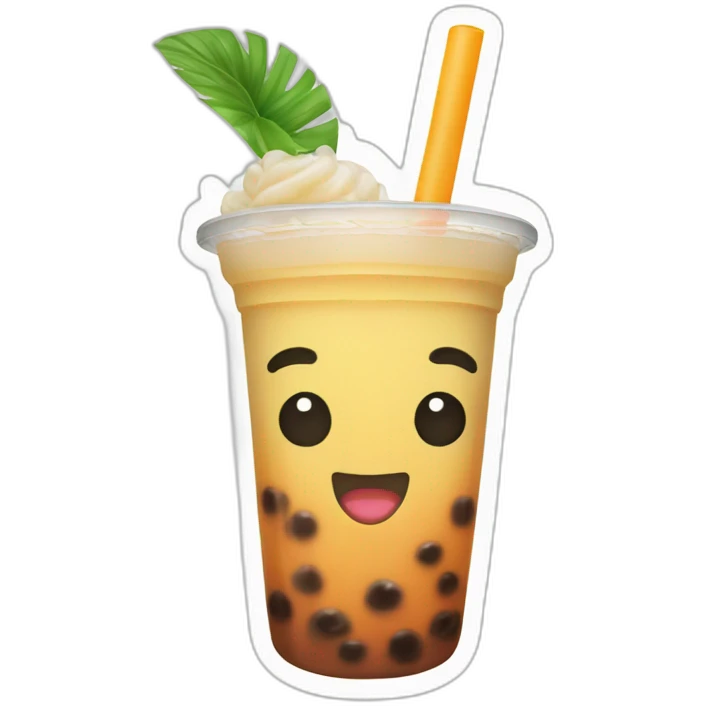 tropical bubble tea emoji