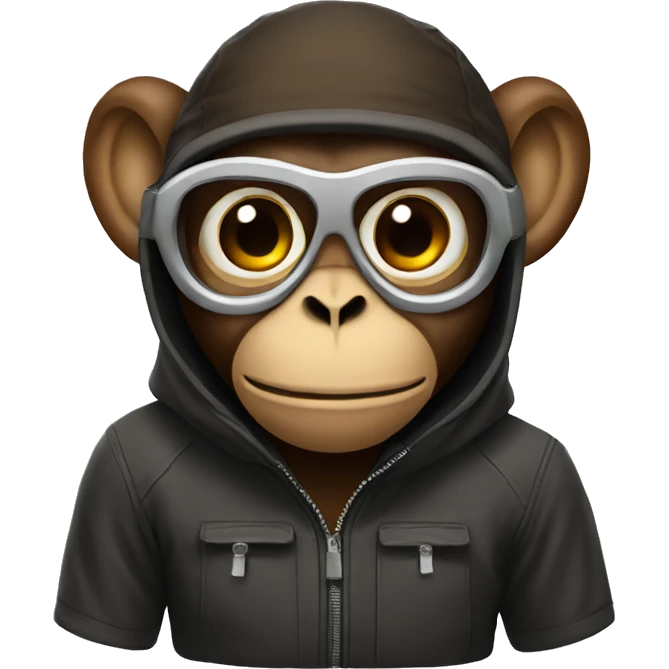 monkey with a ski mask  emoji