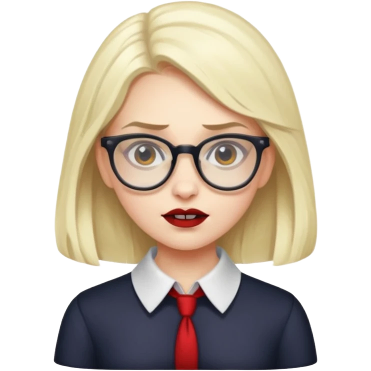 a vampire nerd girl emoji