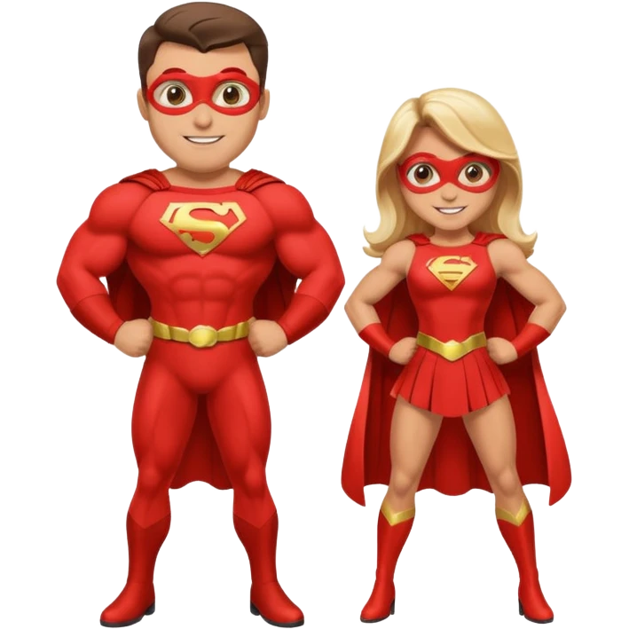 Superhero couple  emoji