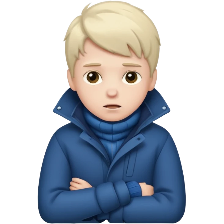 very cold boy emoji