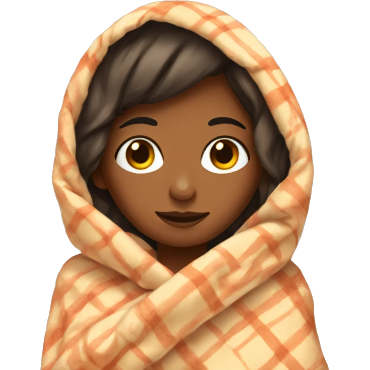 girl with a blanket all over her body   emoji