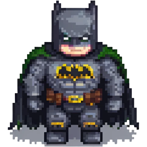 Batman character in pixel art style emoji