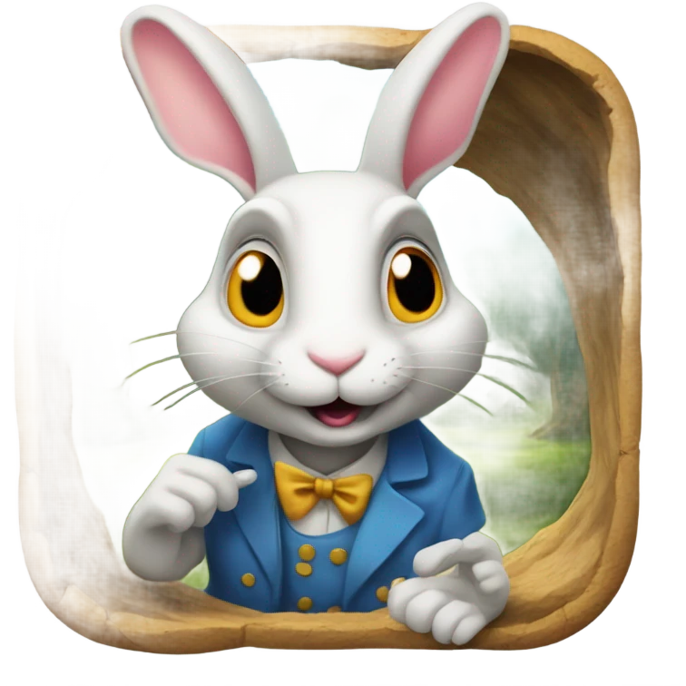 Rabbit hole like in Alice in wonderland  emoji