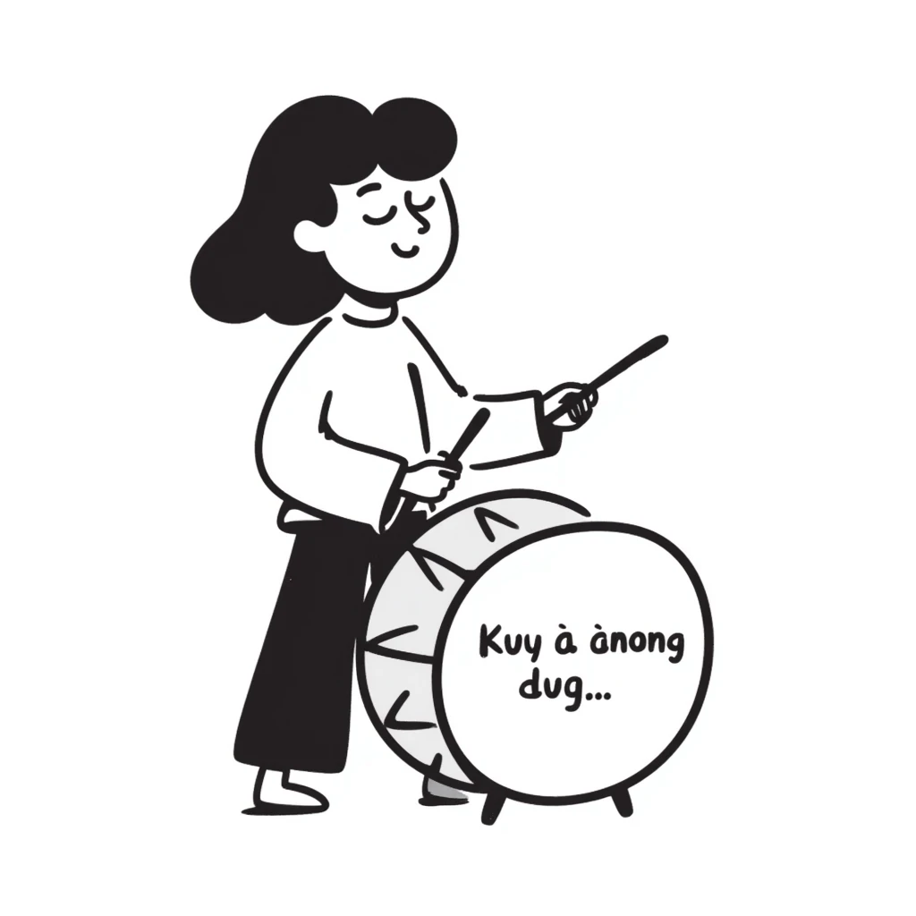 person with a drum, 'Tung tung sahur' text, playful emoji
