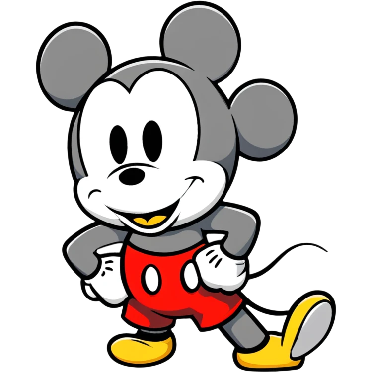 Mickey Mouse with the Empire State Building emoji