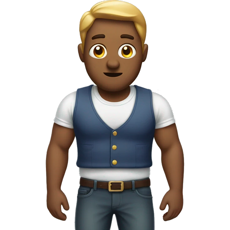 Surprised American Man with torso emoji