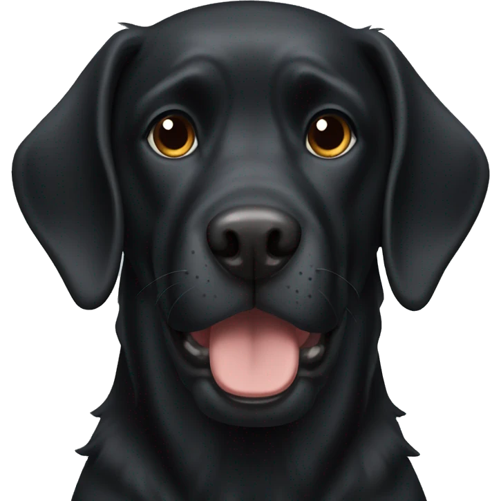 Huge black dog  emoji