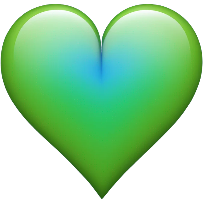 Blue and green heart emoji
