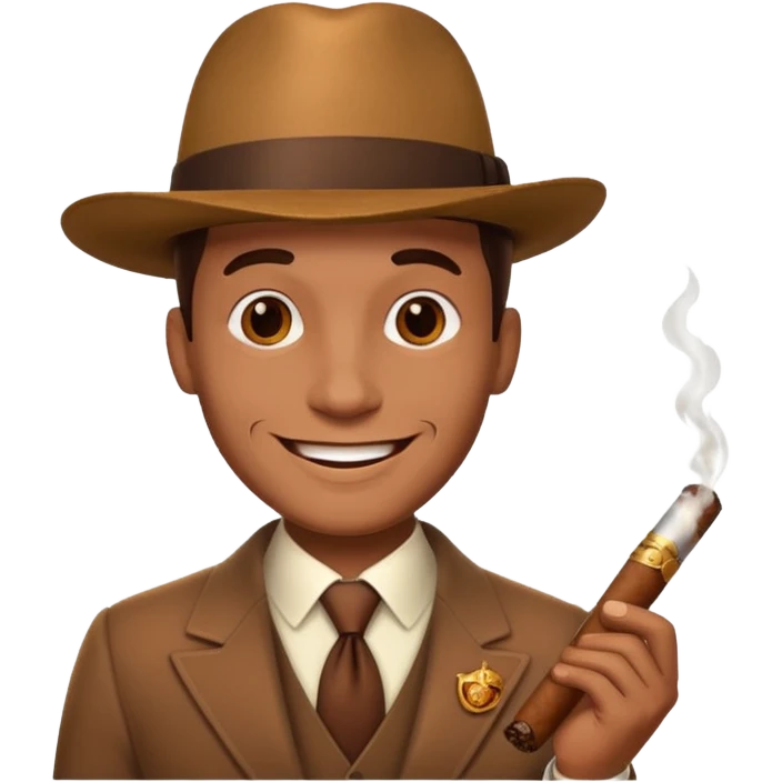 sophisticated man with a cigar emoji