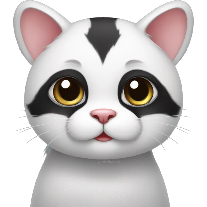 cute panda-cat-hybrid emoji