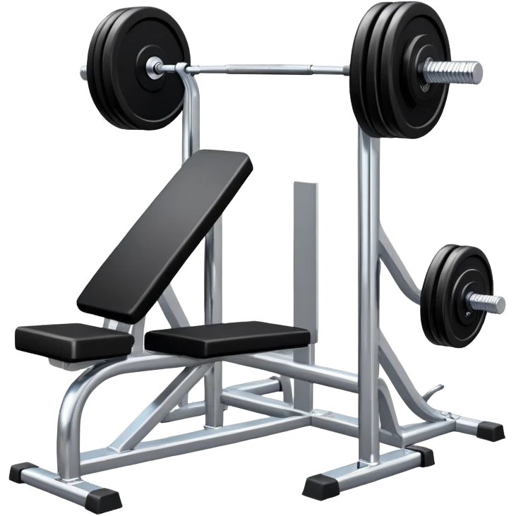 Fitness gym with dumbbells and workout equipment emoji