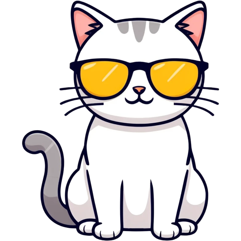 Cat with sunglasses emoji