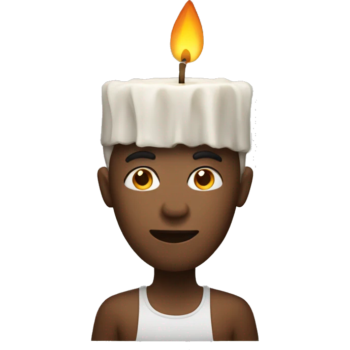 Holding candle emoji