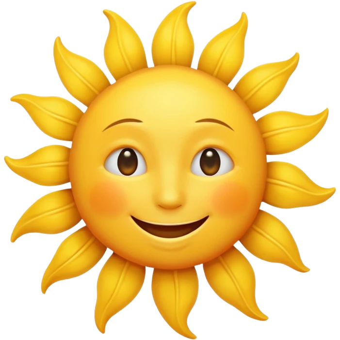 smiling sun emoji, simple and cheerful emoji