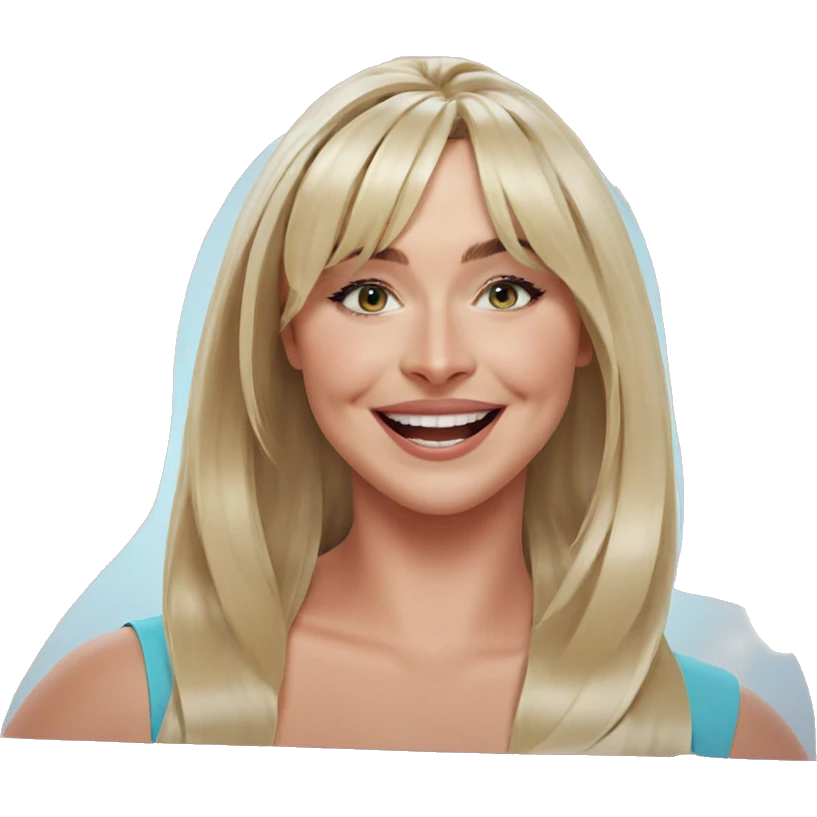 smiling girl with blonde hair emoji