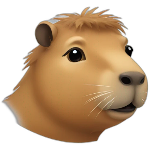 Capybara with mustache emoji